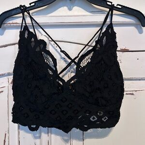 Free People Black Lace Bralette